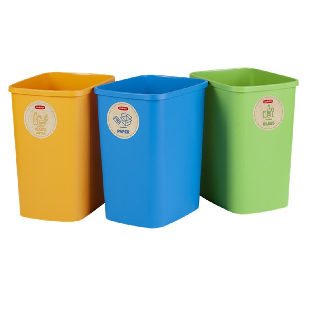 Poubelles tri des déchets 3x9L colorés Curver Eco 249841