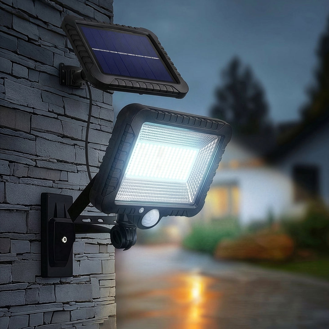 Projecteur solaire Lampe LED avec détecteur de mouvement IP44 5W 400lm 6000K blanc froid MCE438