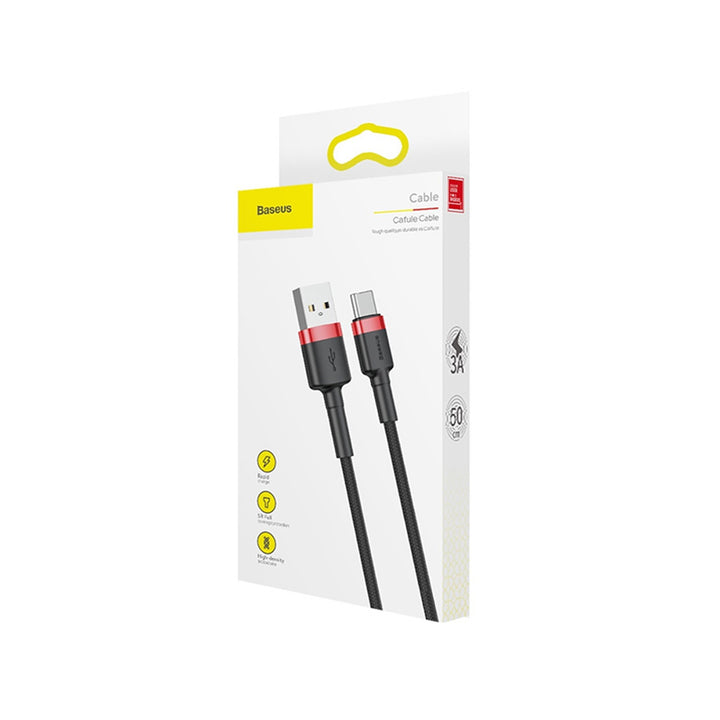 Câble Baseus, USB type C, longueur 50cm, 3A, noir, BASKBK46595