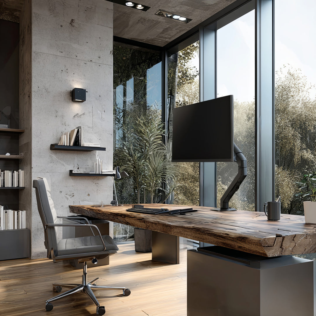 Support de bureau universel pour moniteur Maclean, vérin à gaz 17"-27" 7kg, VESA 75x75,100x100, MC-906niteur pivotant pivotant inclinable pivotant VESA 75x75 100x100 jusqu'à 12kg