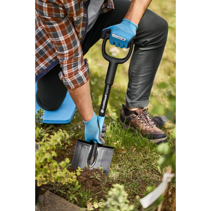 Bêche courte Cellfast, pour travailler dans un sol dur, longueur 78 cm, acier au bore, CELLPRO