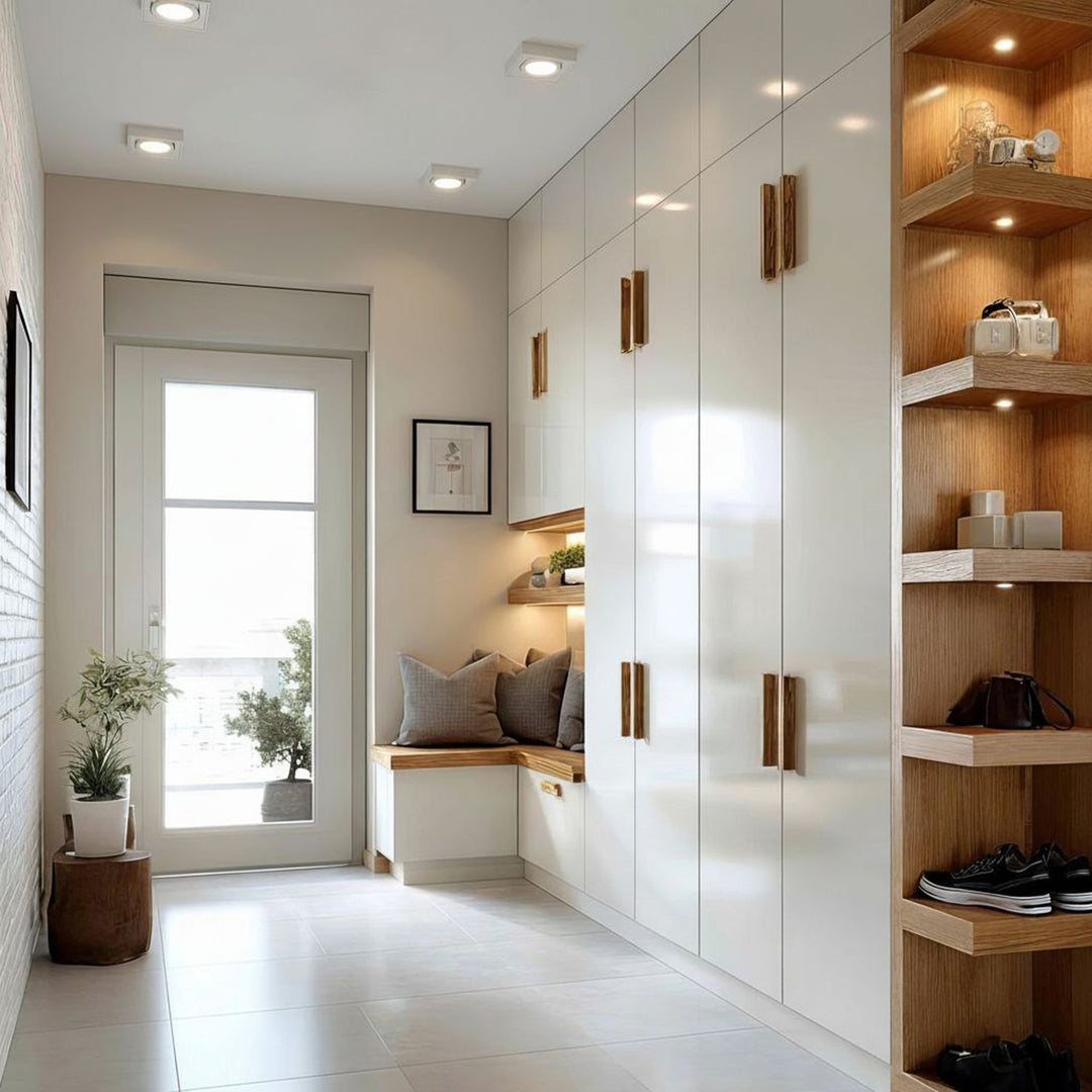 Maclean MCE464 W Plafonnier spot pour sources lumineuses MR16/GU10 blanc 94x94x32 mm carré alu