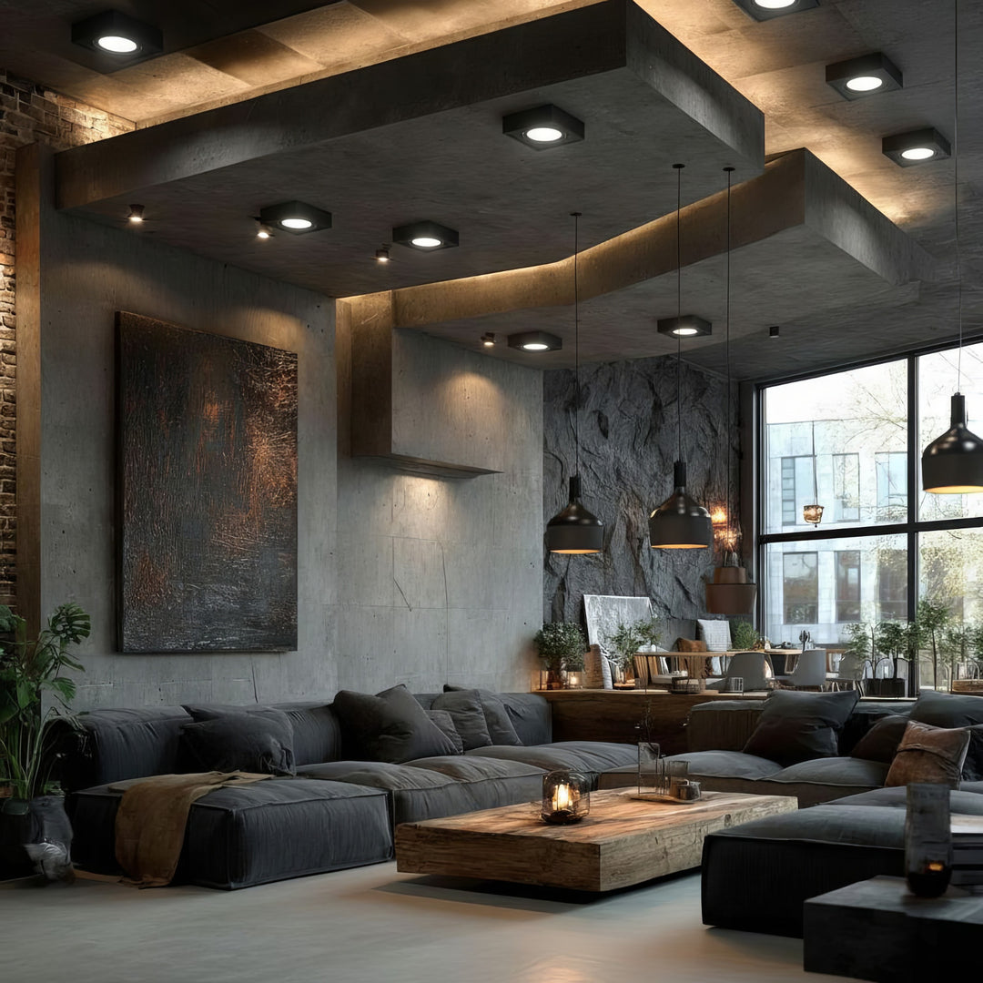 Maclean MCE464 B Plafonnier spot pour sources lumineuses MR16/GU10 noir 94x94x32 mm carré aluminium