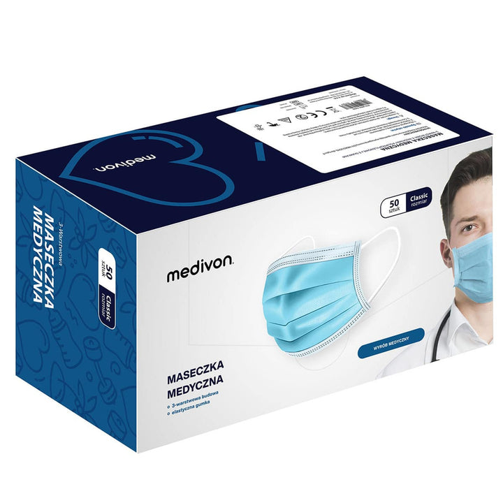 Medivon MDV-4420 type II masque médical chirurgical antiviral, 3 couches, 50 pièces