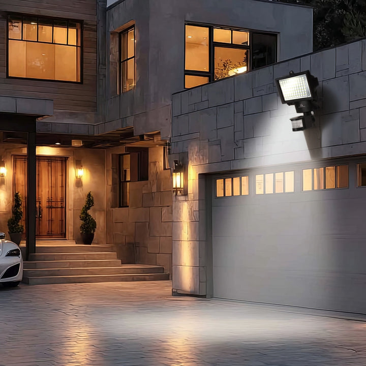 Lampes solaires Projecteur à LED avec détecteur de mouvement  W 360 lumens 6000 K Maclean