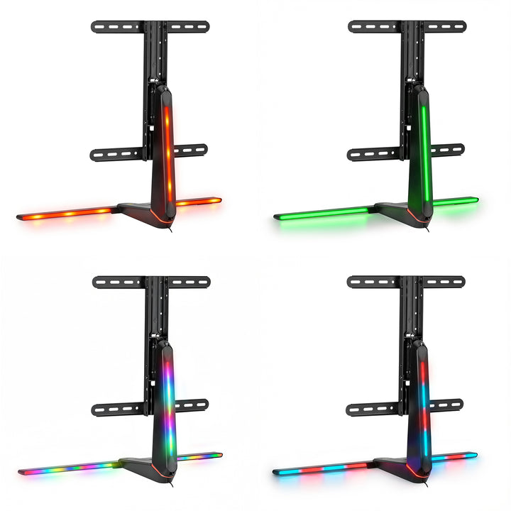 NanoRS RS167 Support pour moniteur de jeu réglable en hauteur LED RVB, 32-55" max VESA 400x400 max. 40kg,