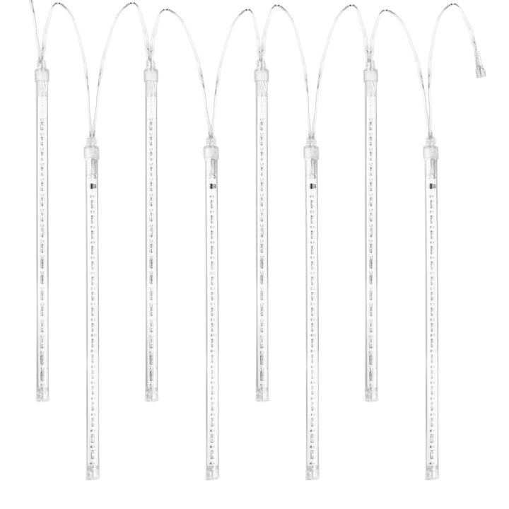 Maclean MCE411 Lumières solaires à Led 2.4m, 144 LEDs, batterie Li 800mAh, glaçons tombants