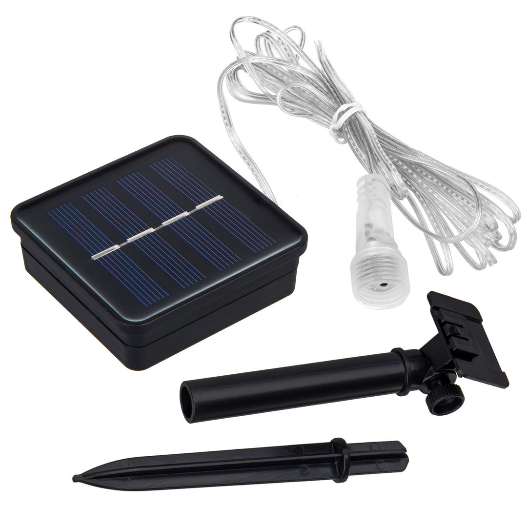 Maclean MCE411 Lumières solaires à Led 2.4m, 144 LEDs, batterie Li 800mAh, glaçons tombants