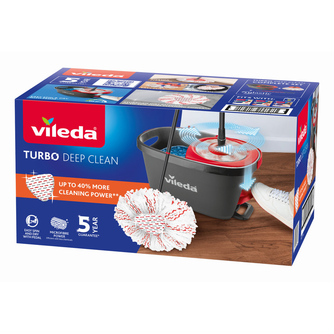 Kit de nettoyage rotatif avec manche et seau Vileda Turbo Deep Clean