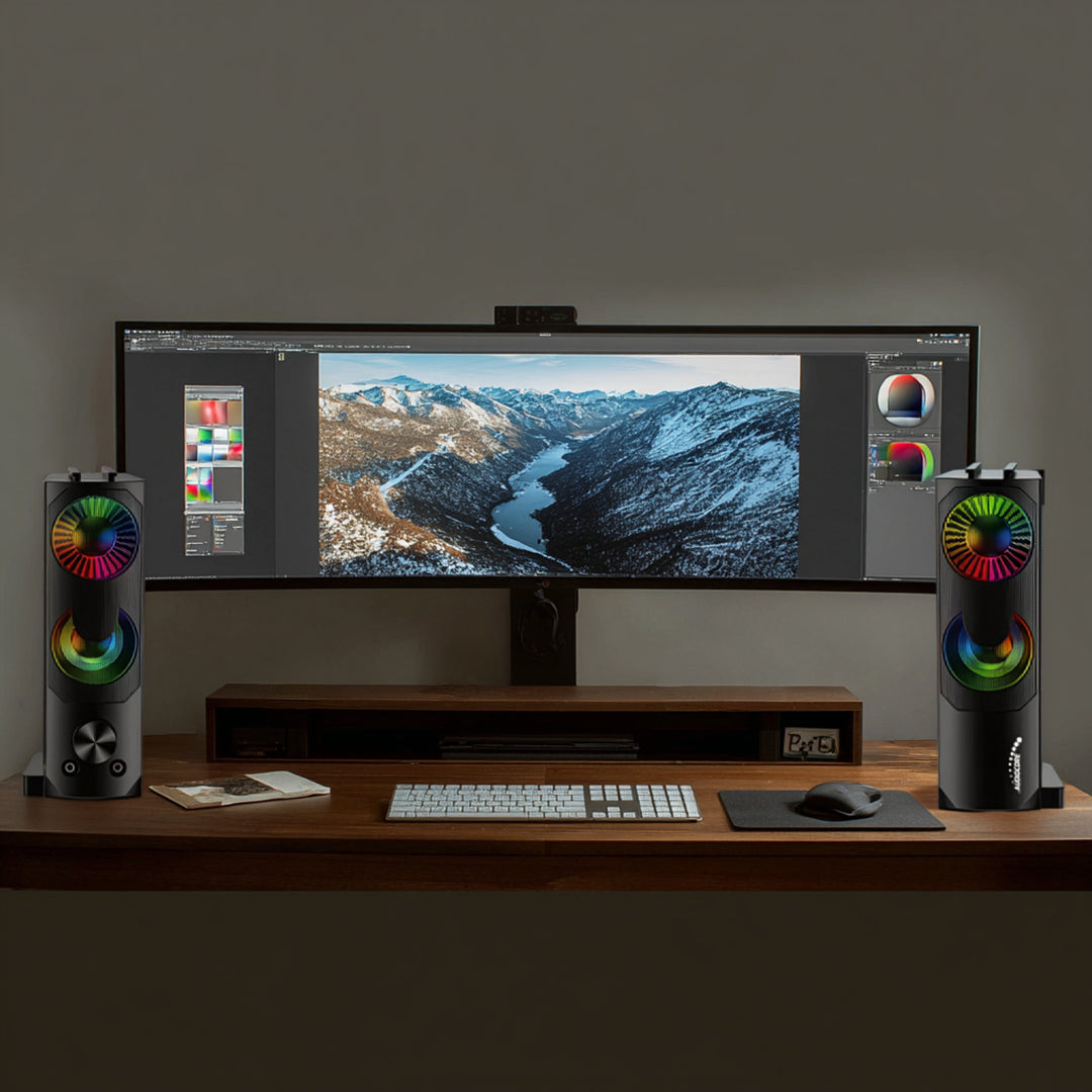 Audiocore 3Wx2 computer soundbar, LED, USB 5v, line-in, AC955