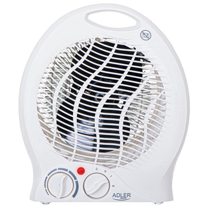 Chauffage soufflant Adler, thermostat, fonction ventilateur, 2000W, blanc, AD 7728