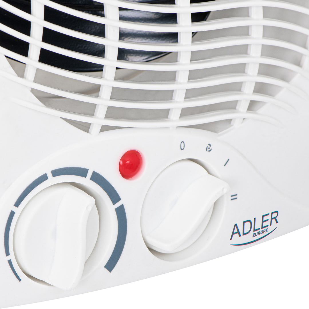 Chauffage soufflant Adler, thermostat, fonction ventilateur, 2000W, blanc, AD 7728