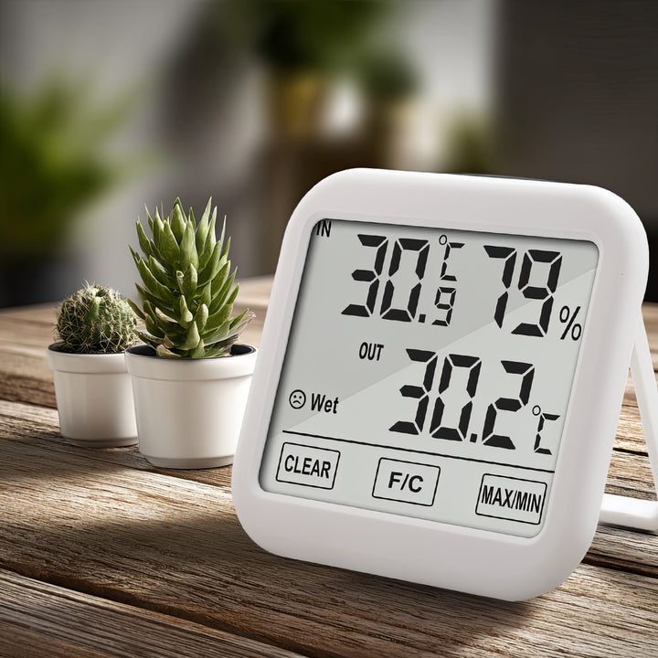 Station météo GreenBlue avec sonde extérieure de 1,5m, longueur de câble 1,5m, batterie 2xAA, GB381