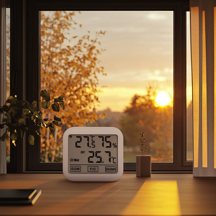 Station météo GreenBlue avec sonde extérieure de 1,5m, longueur de câble 1,5m, batterie 2xAA, GB381