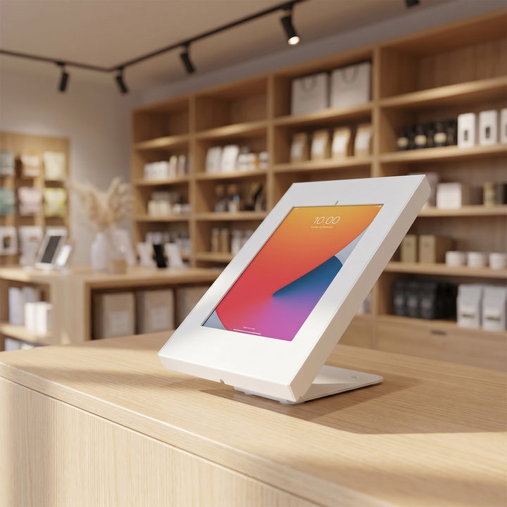 Maclean Advertising Support de tablette autoportant bureau avec serrure, 9.7"-11", iPad/iPad Air/iPad Pro, Samsung Galaxy Tab A/Tab A7/Tab S6 Lite, MC-475W
