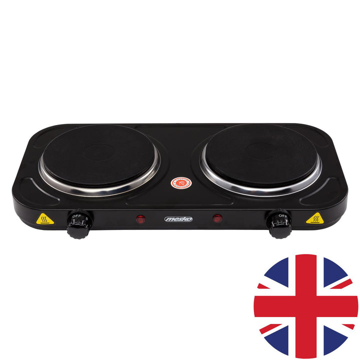 Cuisinière électrique à deux brûleurs 2000W Mesko MS 6509 Prise britannique