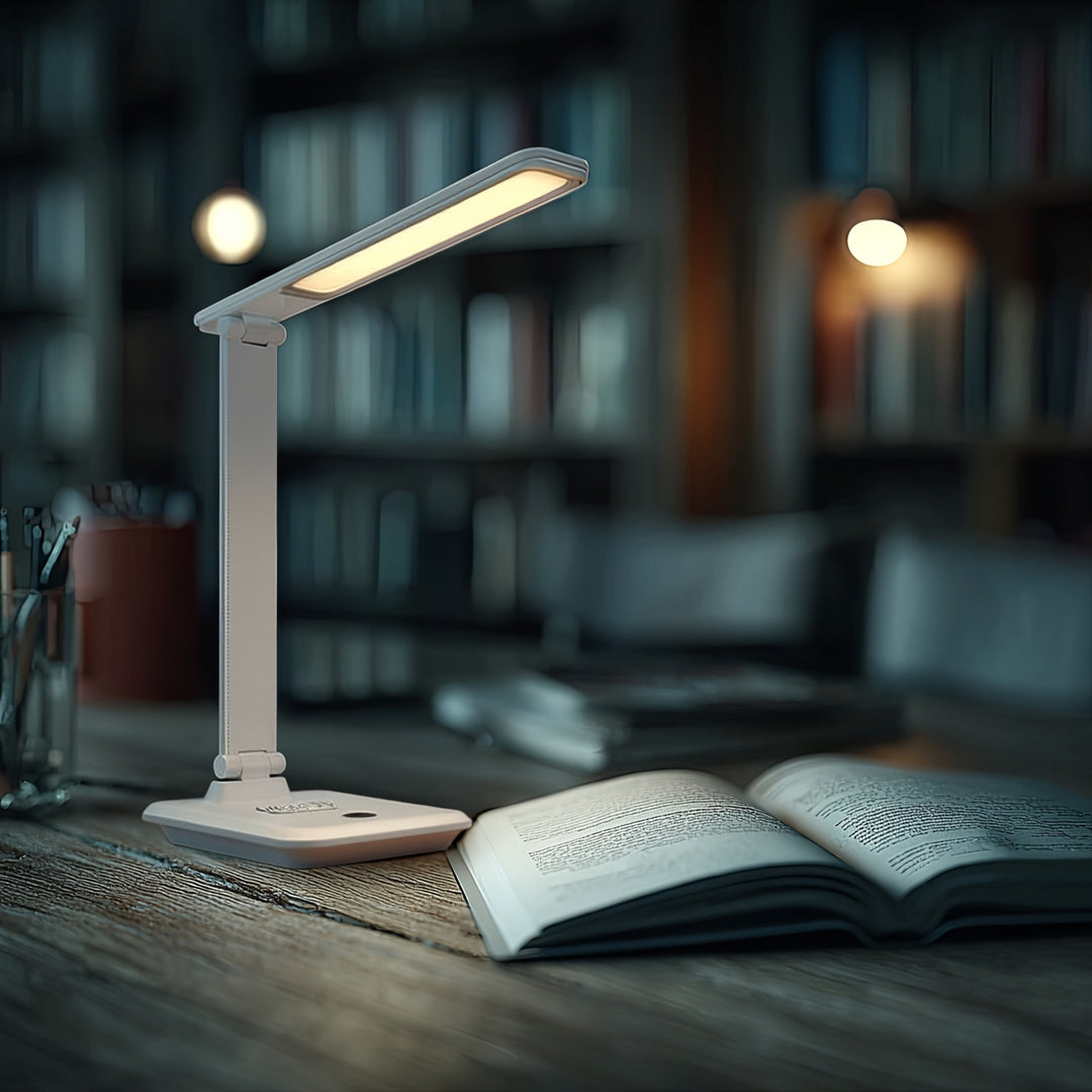 Lampe de bureau LED à intensité variable Lampe de bureau 9W avec chargeur Qi à induction