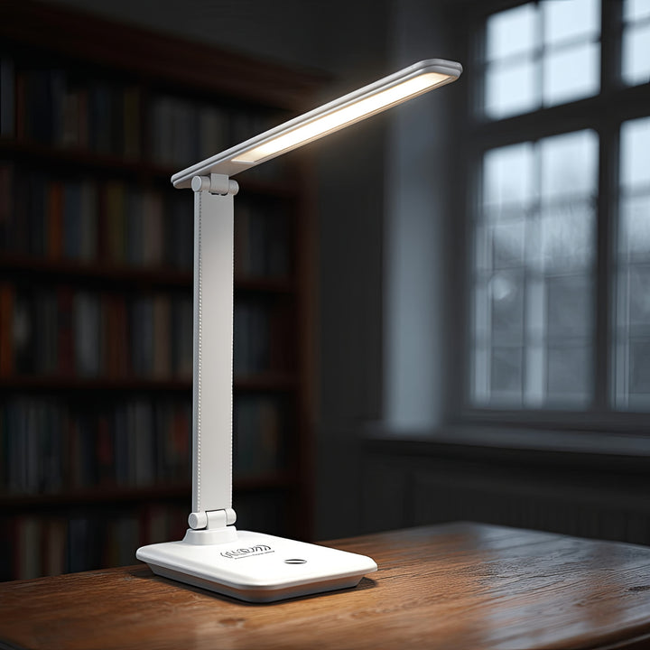 Lampe de bureau LED à intensité variable Lampe de bureau 9W avec chargeur Qi à induction