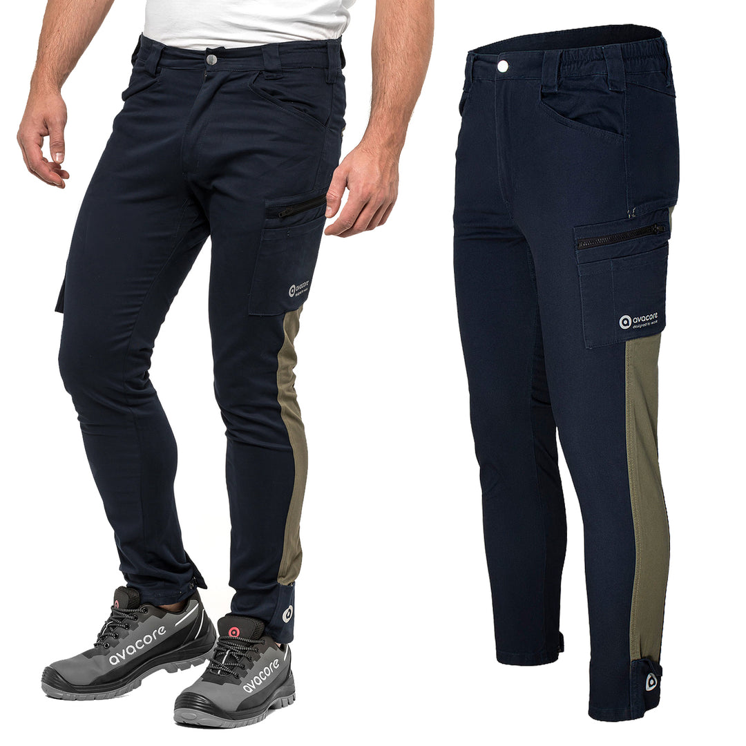 Pantalon de taille TUBBOS en bleu marine/olive, taille 48