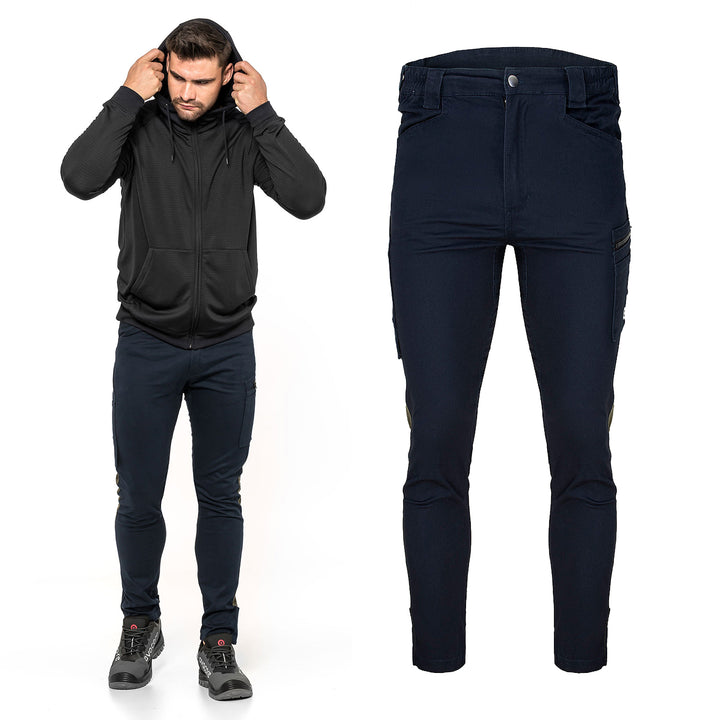 Pantalon de taille TUBBOS en bleu marine/olive, taille 48