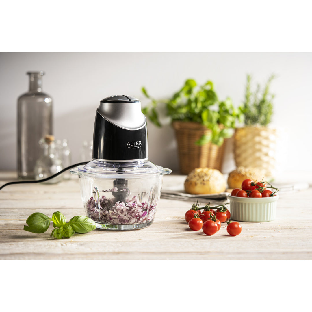 Hachoir avec bol en verre Adler AD 4082 300W lames en acier inoxydable