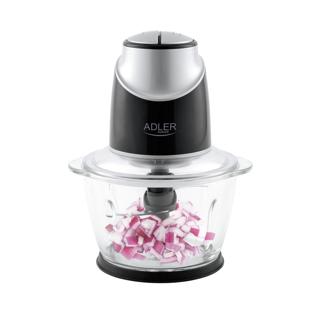 Hachoir avec bol en verre Adler AD 4082 300W lames en acier inoxydable