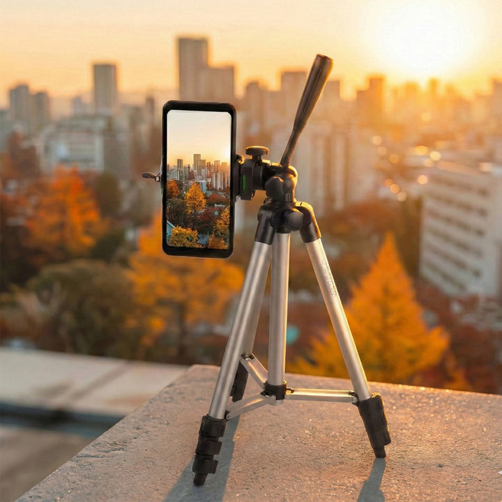 Trépied universel 1/4" Maclean, pour appareils photo, caméscopes, smartphones, lampes annulaires max. 1050mm, max.2kg, MC-164