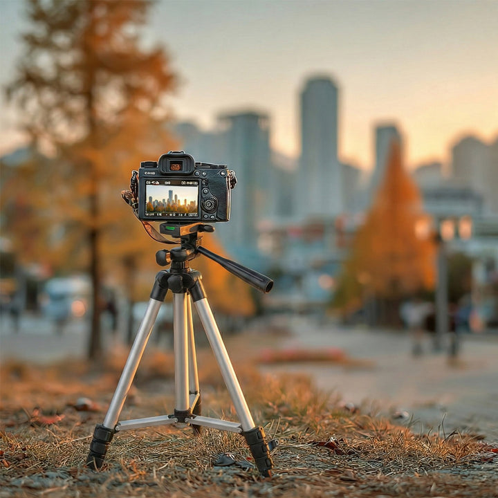 Trépied universel 1/4" Maclean, pour appareils photo, caméscopes, smartphones, lampes annulaires max. 1050mm, max.2kg, MC-164