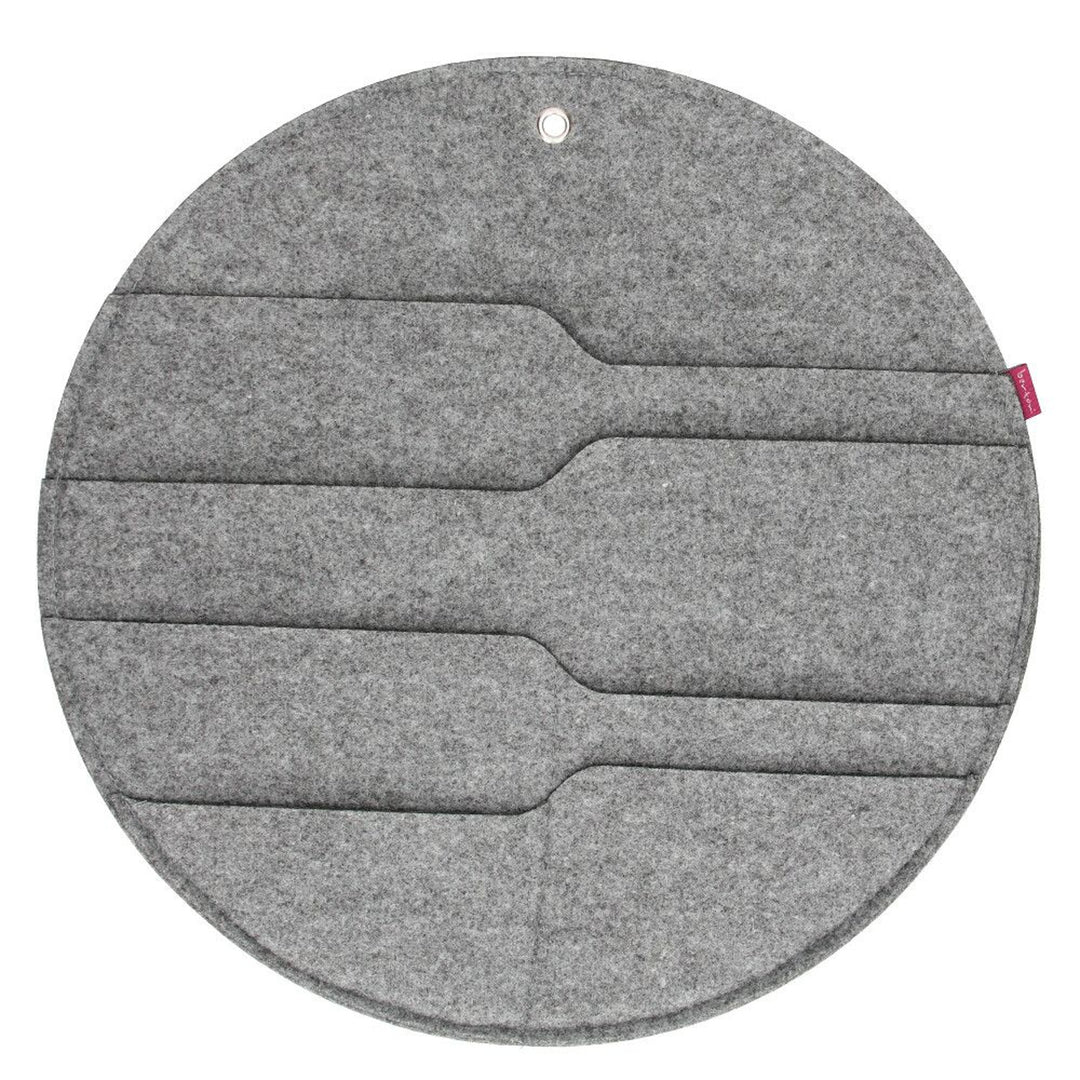 Organisateur mural en feutre Bertoni Cercle XL diamètre 45 cm - gris, 4 poches