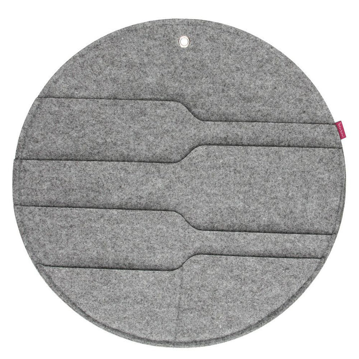 Organisateur mural en feutre Bertoni Cercle XL diamètre 45 cm - gris, 4 poches