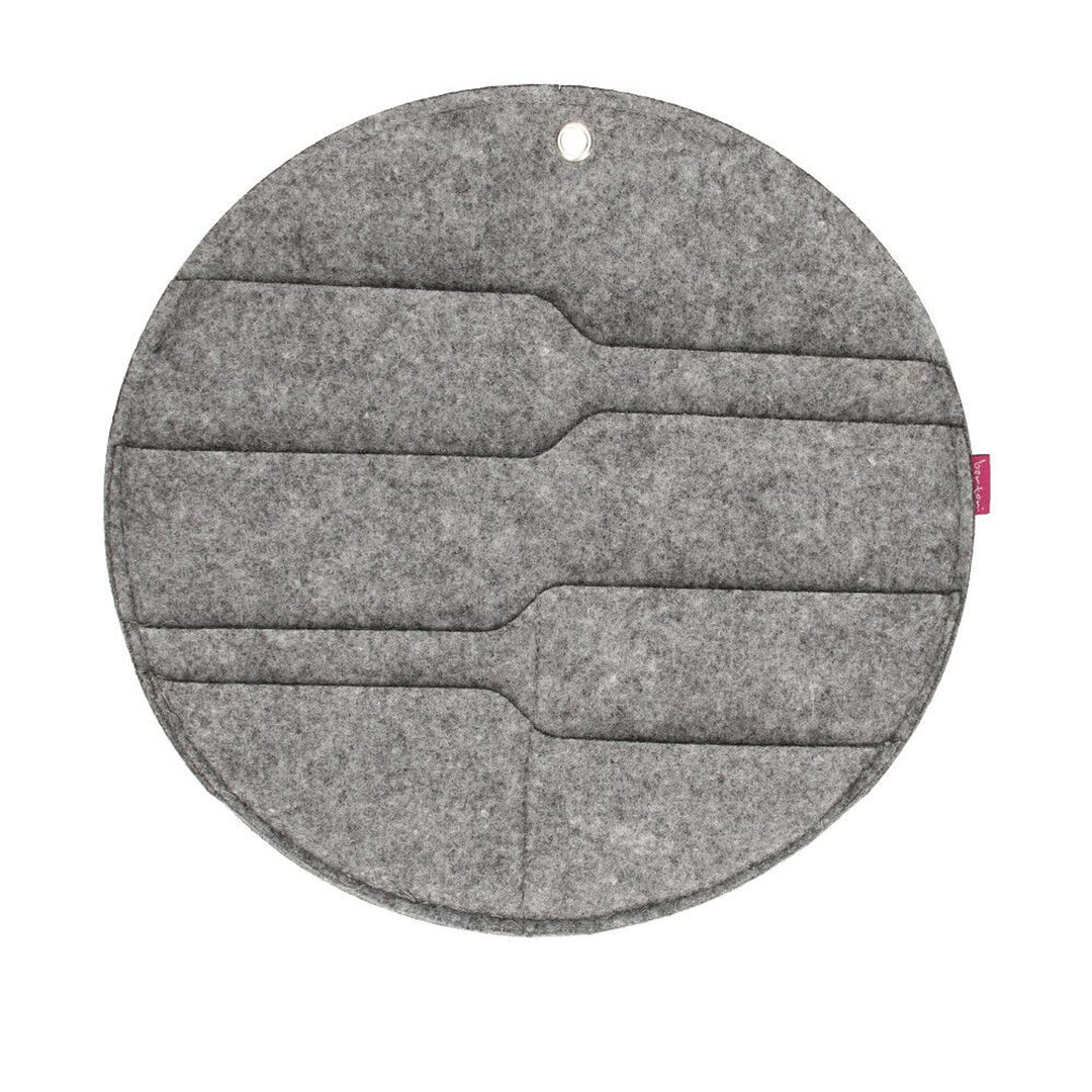 Organisateur mural en feutre Bertoni Cercle L diamètre 35 cm - gris, 4 poches