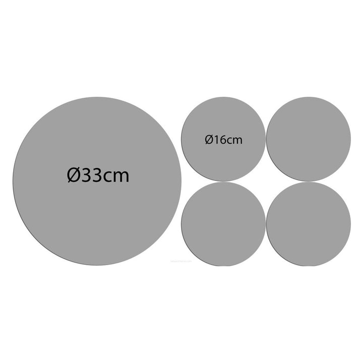 Set de tapis de table en feutre rond 1 + 4 - VALENCIA