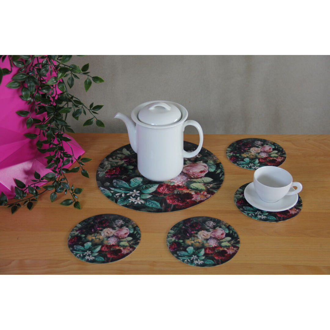 Set de tapis de table ronds en feutre 1 + 4 - BUNCH
