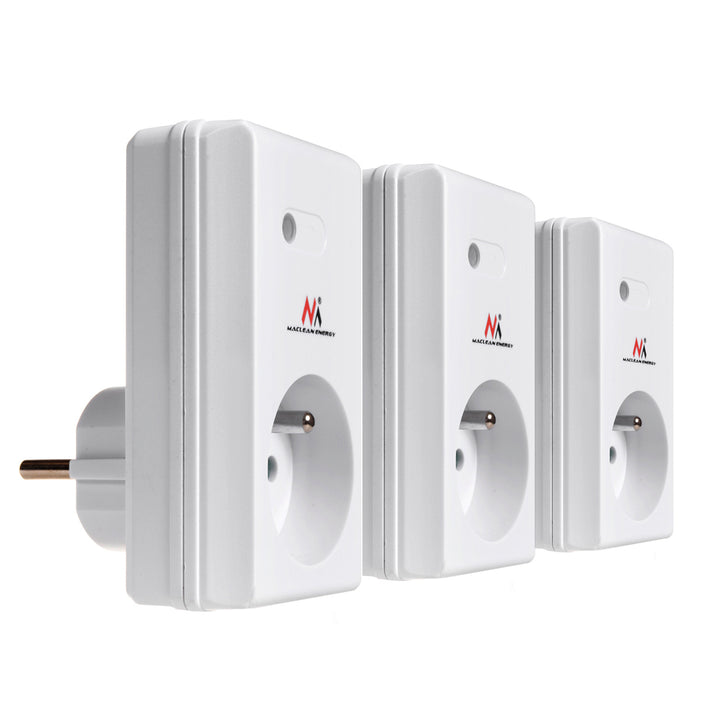 Prise sans fil MCE153 3 pcs. 3600W + 2 télécommandes + piles pour télécommandes