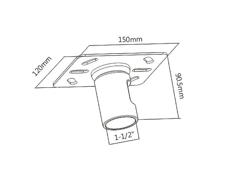 Support plafond pour deux téléviseurs MC-702 avec MC-706 et MC-707