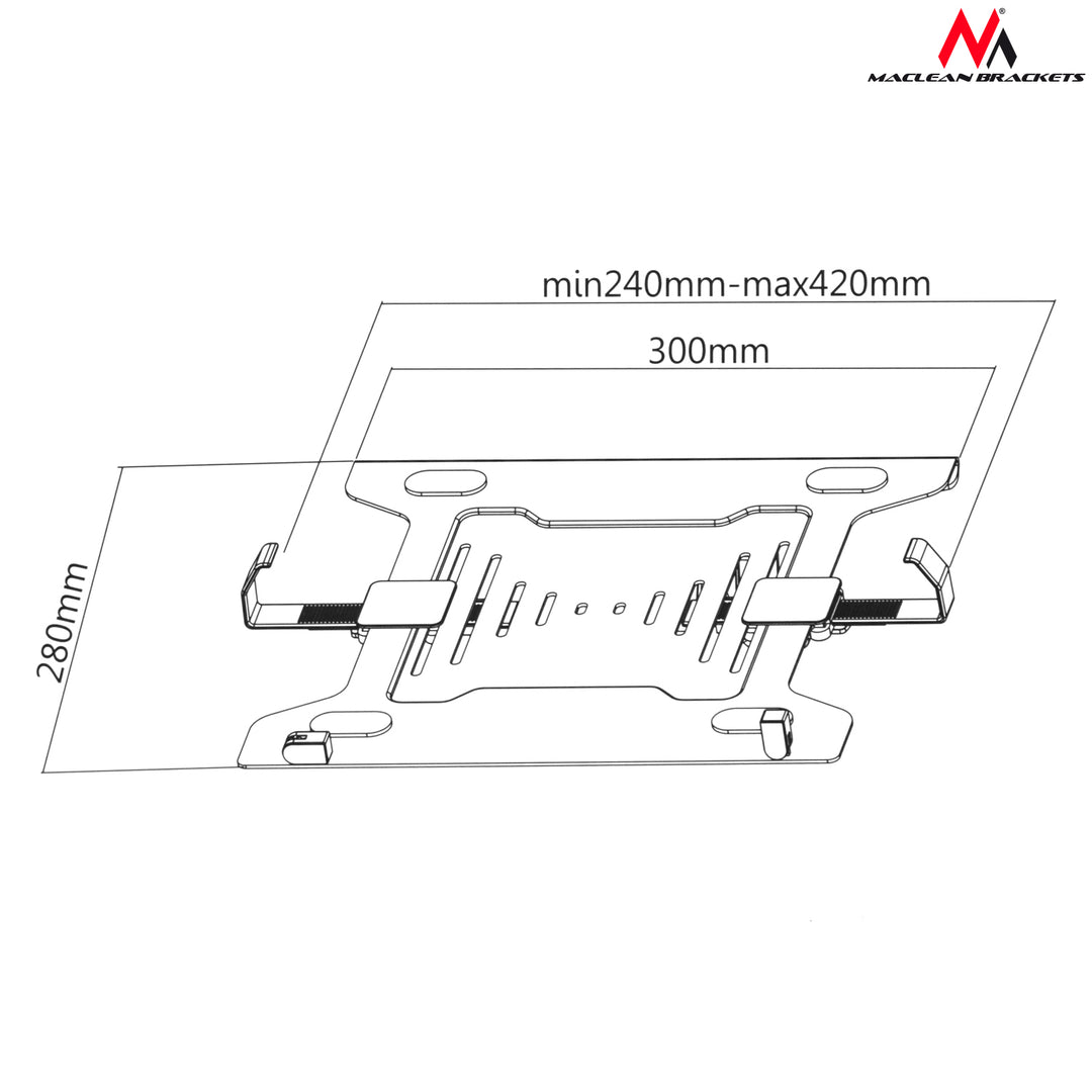 Maclean MC-883 support de bureau pivotant pour ordinateur portable
