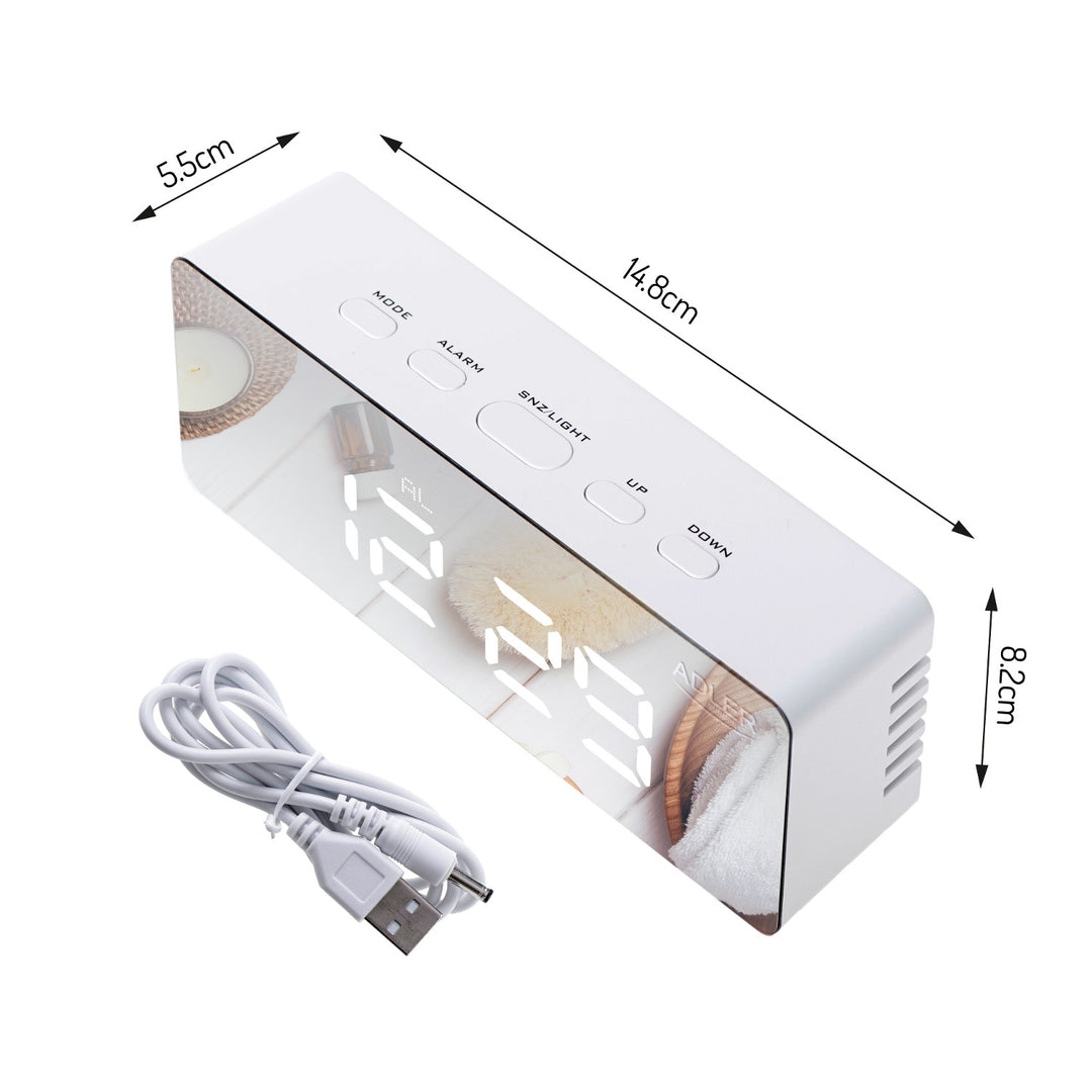 Réveil avec affichage LED et thermomètre Adler AD 1189 W