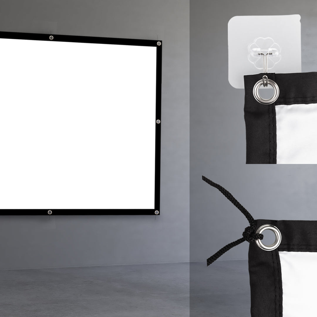 Écran de projection Maclean, 120", 265x149cm, bordure 25mm 16:9, crochets de tension, MC-982