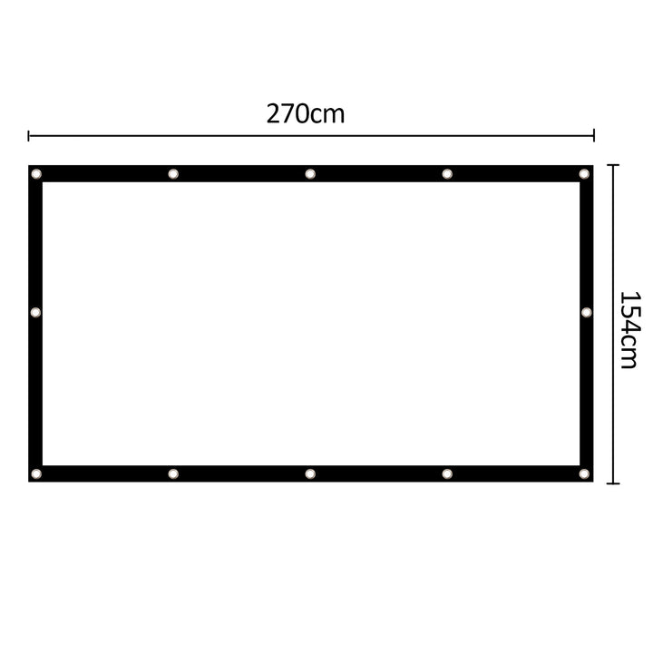 Écran de projection Maclean, 120", 265x149cm, bordure 25mm 16:9, crochets de tension, MC-982