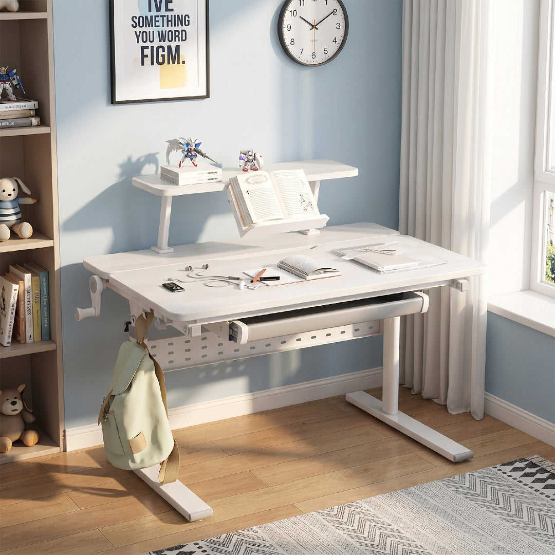 Ergo Office ER-483 Bureau pour enfants  réglable en hauteur, gris, max 40kg, 900x600 mm,