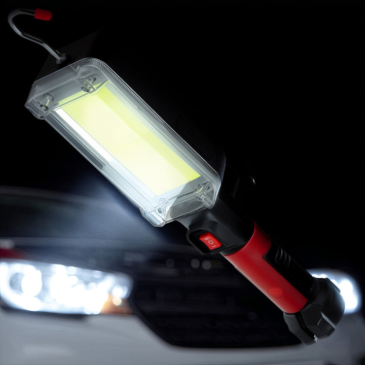 Lampe d'atelier magnétique COB Maclean, 2x1200mAh, 700lm, USB Type-C/Micro USB, MCE307