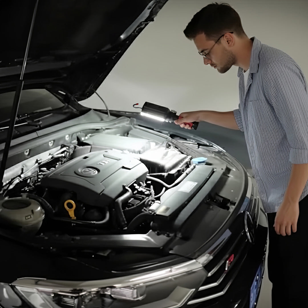 Lampe d'atelier magnétique COB Maclean, 2x1200mAh, 700lm, USB Type-C/Micro USB, MCE307