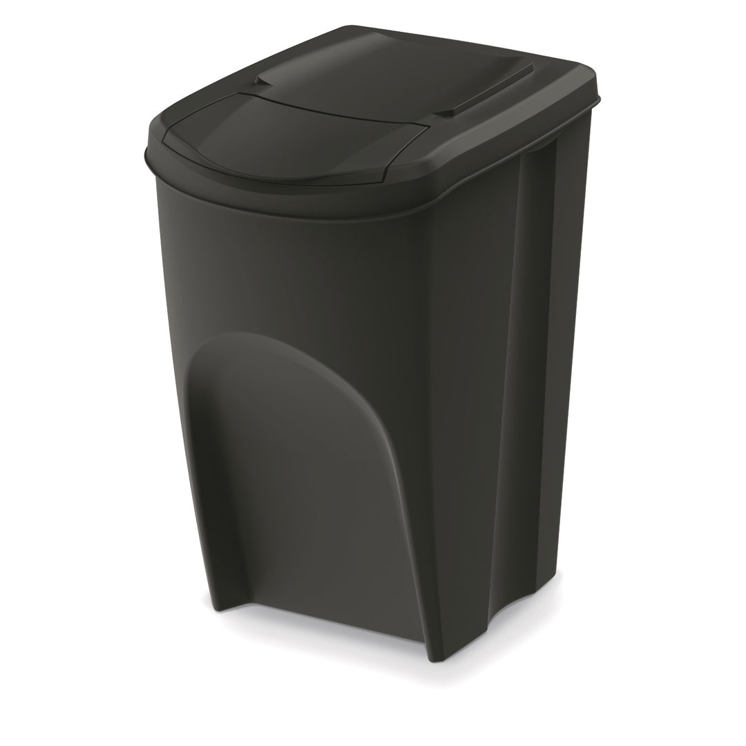 Ensemble de poubelles de recyclage Keden Sortibox 4x35L noir