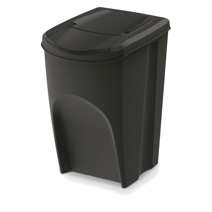 Ensemble de poubelles de recyclage Keden Sortibox 4x35L noir