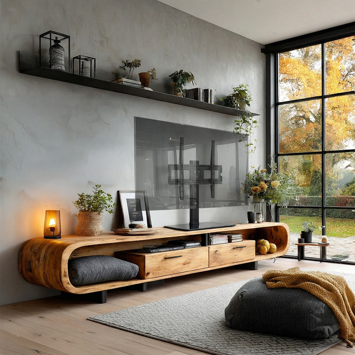 Support TV universel Maclean, pour meuble RTV, support, max. 40kg, max. VESA 400x400, pour TV 32-65", MC-450