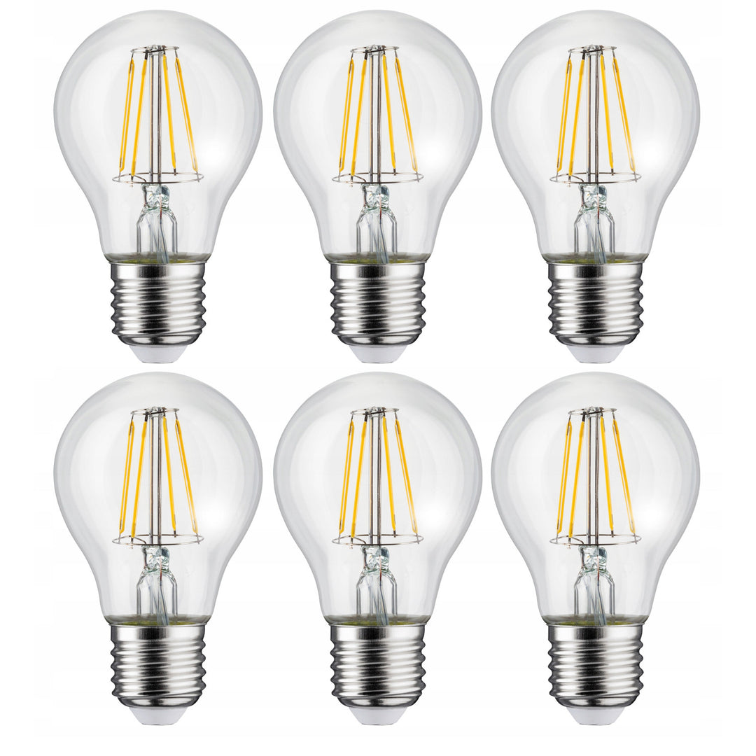 6x Ampoule LED Maclean, filament E27, 6W, 230V, WW blanc chaud 3000K, 600lm, Retro edison décoratif A60, MCE267