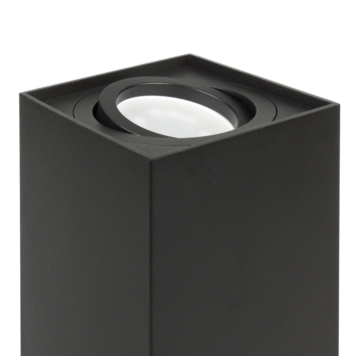 3x tube Maclean / luminaire apparent, spot, carré, aluminium, GU10, 80x80x115mm, noir, MCE426 B + 3x ampoule LED 5W