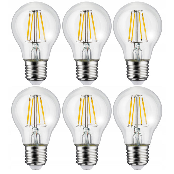 6x LED à filament Maclean, E27, 11W, 230V, WW blanc chaud 3000K, 1500lm Retro edison decorative A60, MCE280
