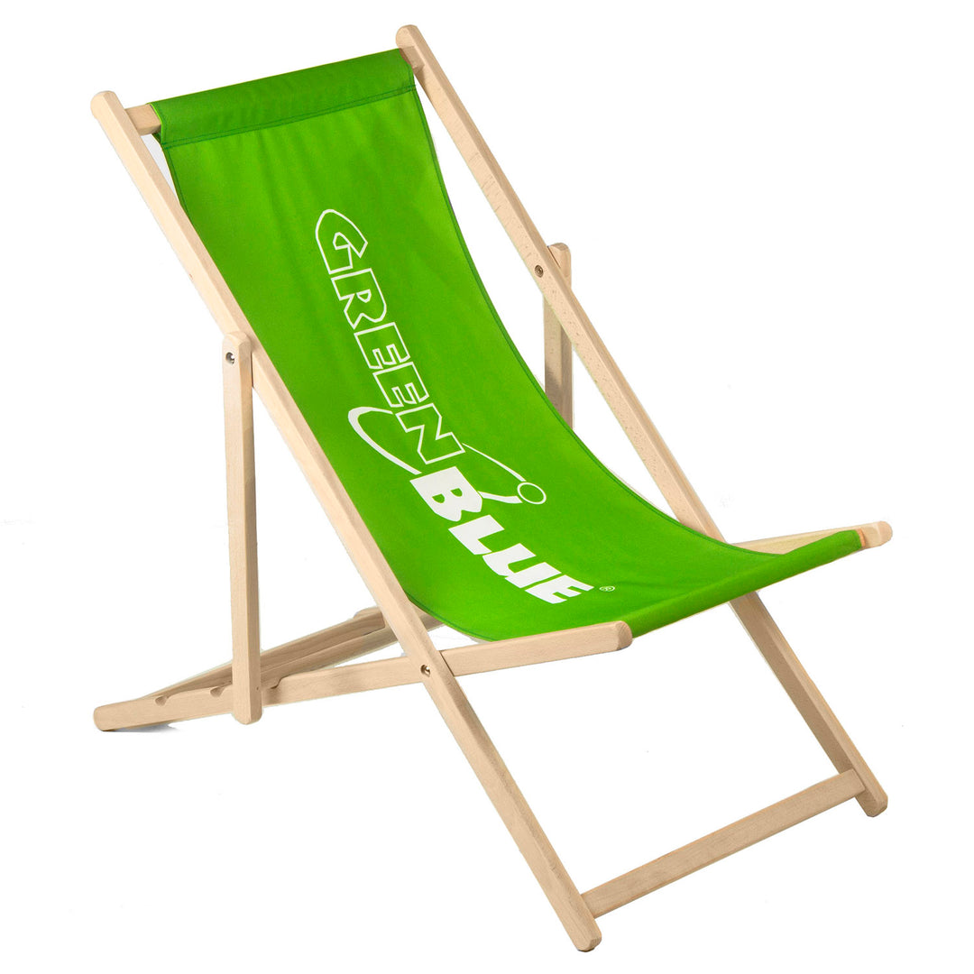 10x GreenBlue GB183 chaise longue classique en hêtre avec votre propre impression