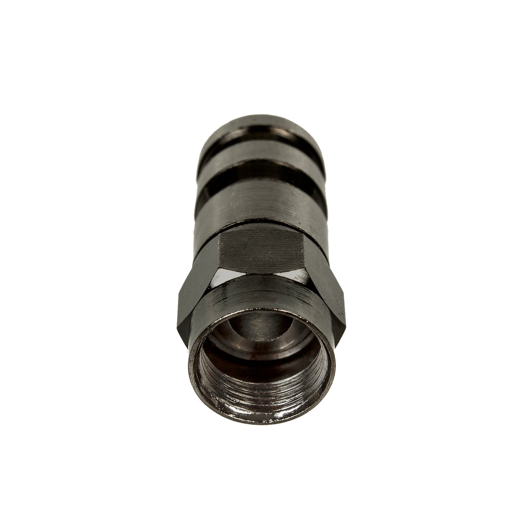 100x Maclean, connecteur à compression F, RG-6, professionnel, nickel, noir, MCTV-916